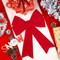 4 Pack Red Christmas Wreath Bows 18 x 12 Inches Christmas Bows Decoration Bows Xmas Tree Ornaments Bows for Christmas Tree Party Supplies